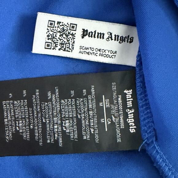 Palm Angels Blue/White Zip Up Streetwear Unisex Classic Track Jacket - Picture 5 of 5